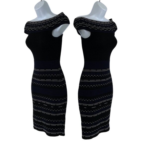 Ted Baker Diraz Off The Shoulder Ribbed Knit Dress 0 Mini - Picture 2 of 12